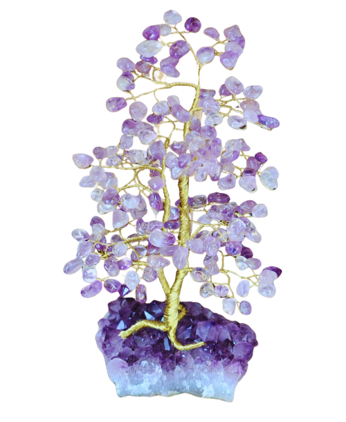 Árvore grande de ametista na base de ametista 30cm