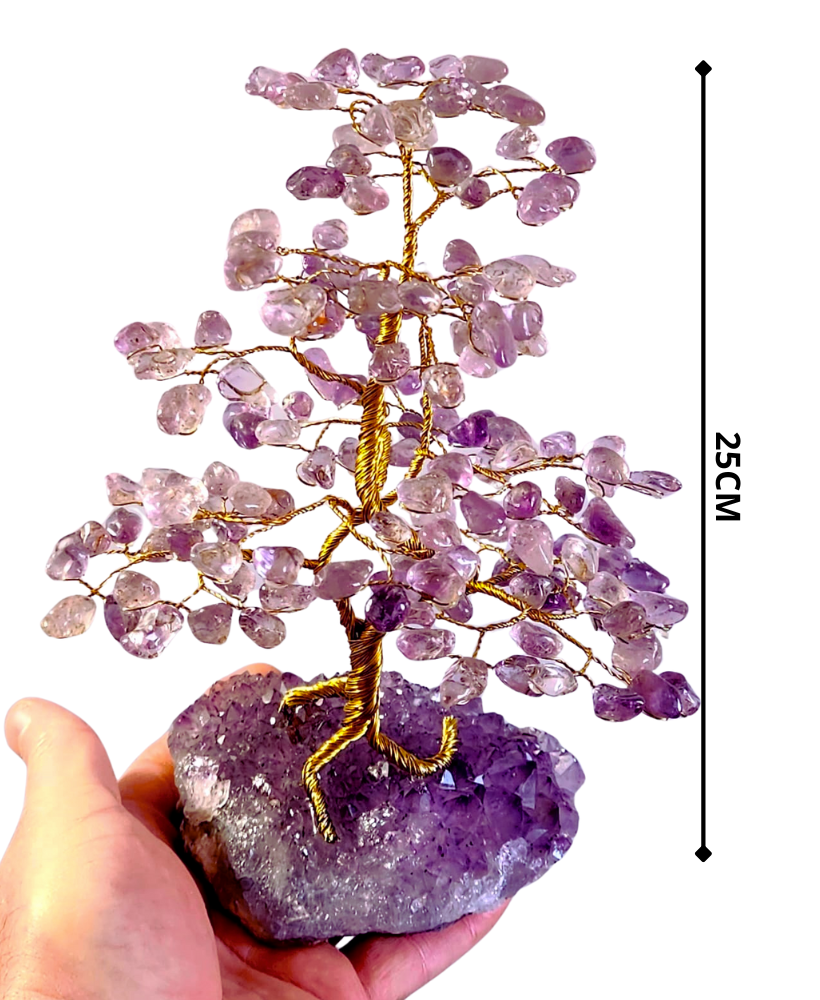 Árvore grande de Ametista na base de Ametista - 25cm
