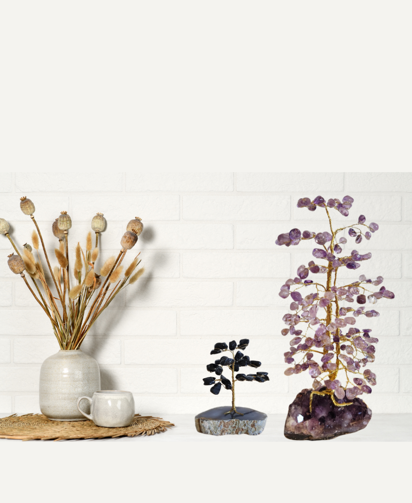 Árvore grande de ametista na base de ametista 30cm