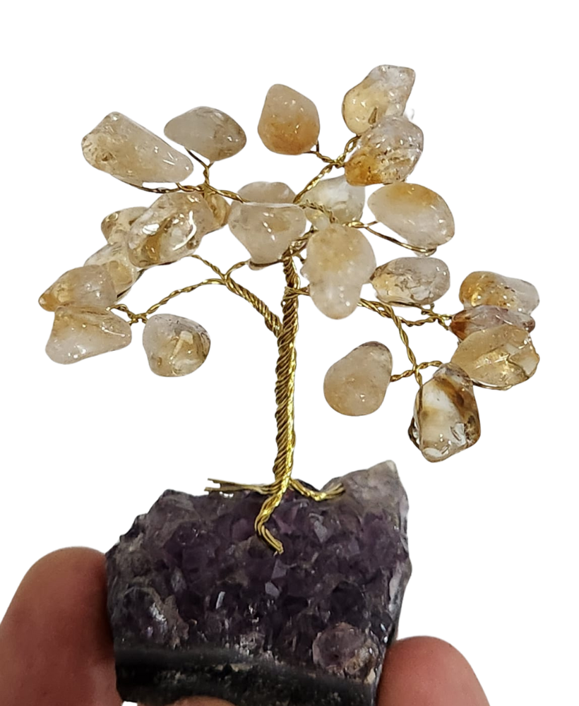 Mini Árvore de Pedras Naturais 7cm Base de Drusa | Promoção a partir de 10 peças