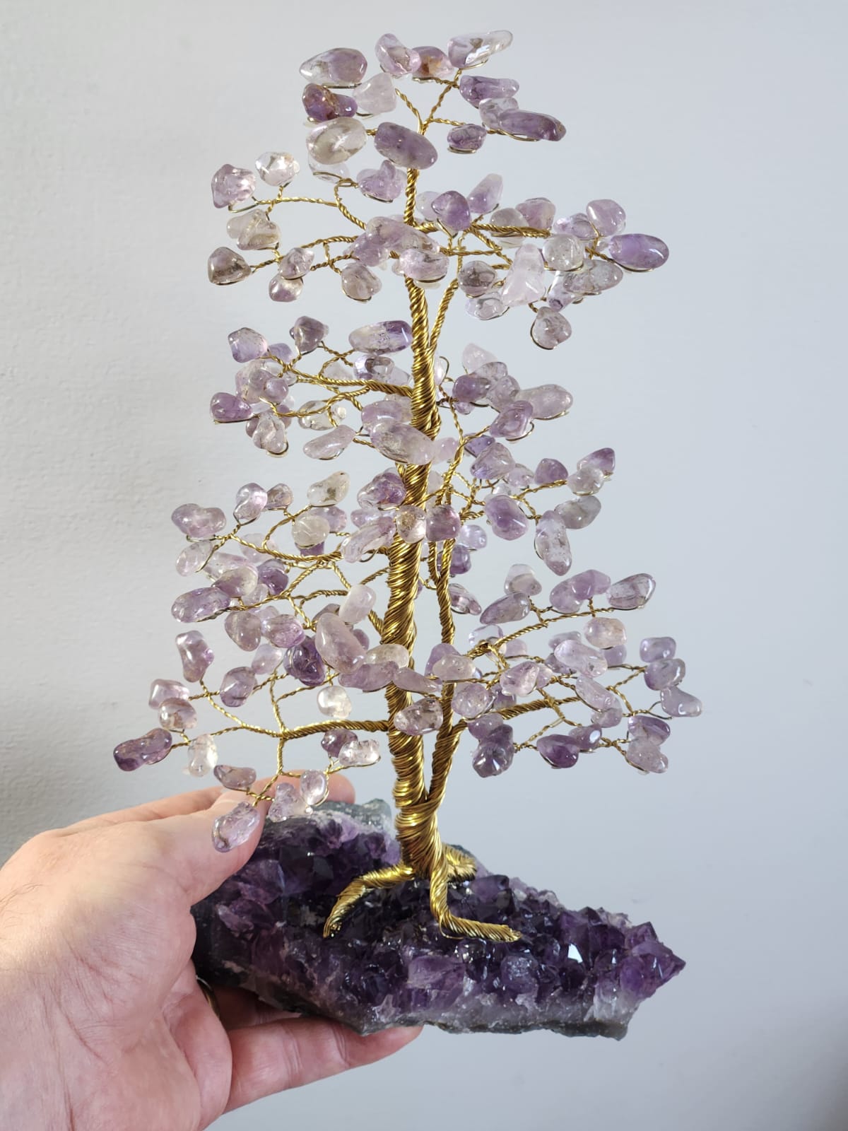 Árvore grande de ametista na base de ametista 30cm