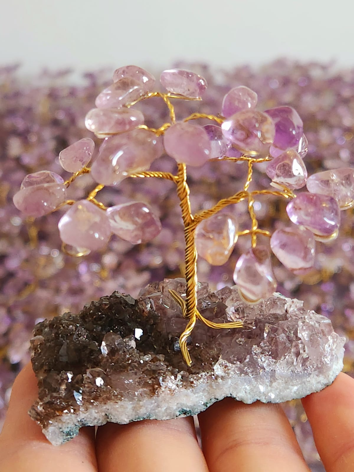Mini Árvore de Pedras Naturais 7cm Base de Drusa | Promoção a partir de 10 peças